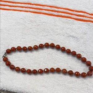 Elegant Brown Beaded Necklace